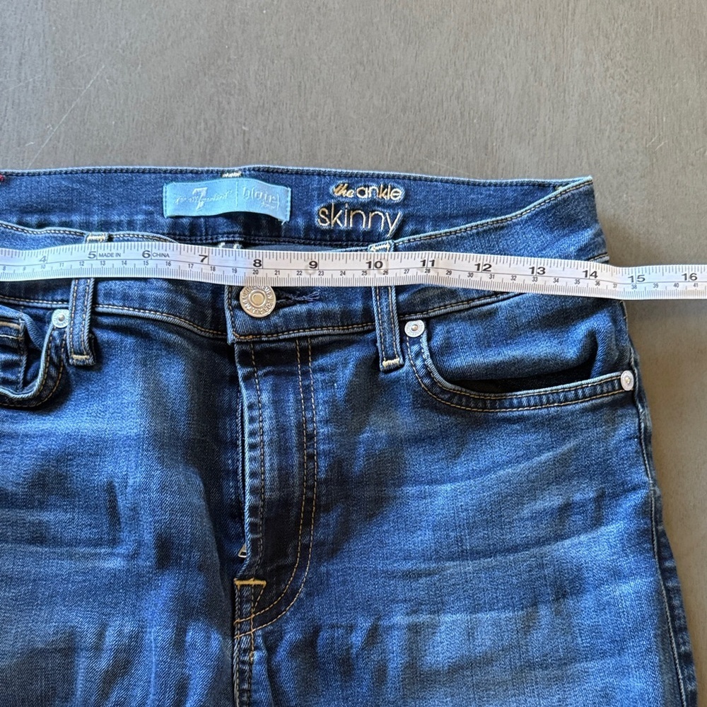 7 For All Mankind Dark Blue Skinny Jeans - Picture 5 of 6